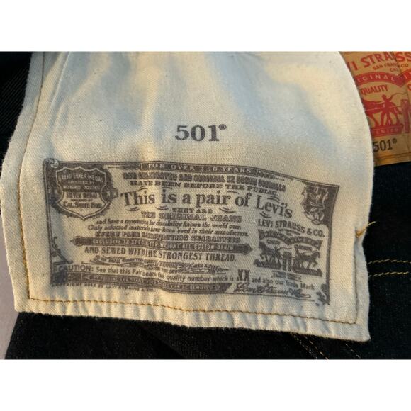 Levi's 501 Original Fit Jeans Men's 34x32 Straight Leg Button Fly Denim Preppy - Picture 13 of 13